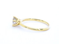 Gouden solitair ring met diamant - afbeelding 7 van  11
