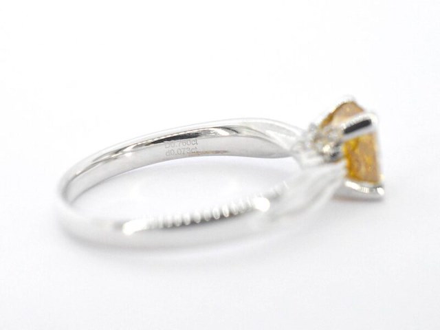 Gouden solitair ring met diamant - afbeelding 2 van  13