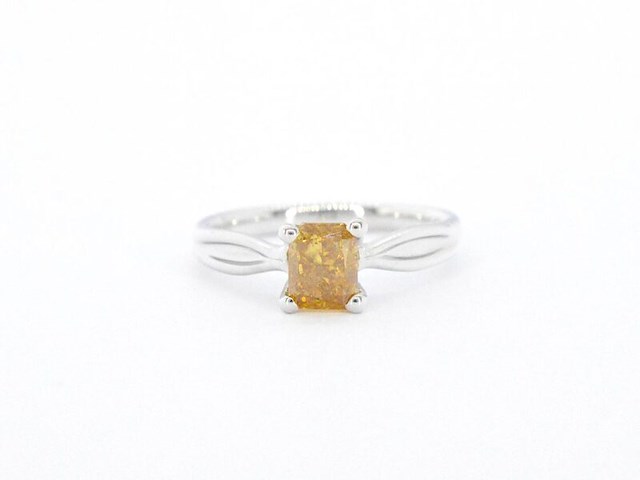 Gouden solitair ring met diamant - afbeelding 10 van  13