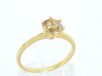 Gouden solitair ring met diamant - afbeelding 5 van  10