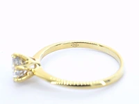 Gouden solitair ring met diamant - afbeelding 11 van  11