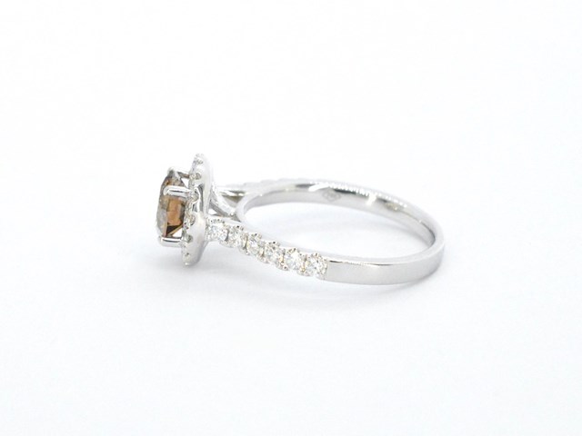 Gouden solitair ring met diamanten - afbeelding 7 van  11