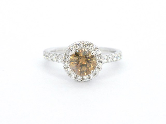 Gouden solitair ring met diamanten - afbeelding 8 van  11