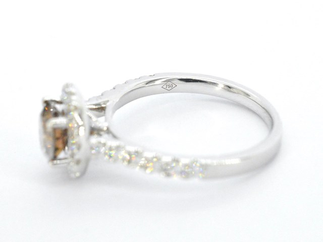 Gouden solitair ring met diamanten - afbeelding 11 van  11