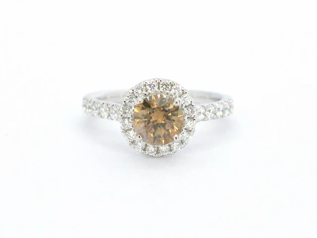 Gouden solitair ring met diamanten - afbeelding 8 van  11