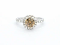 Gouden solitair ring met diamanten - afbeelding 8 van  11