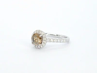 Gouden solitair ring met diamanten - afbeelding 10 van  11