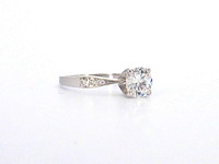 Gouden solitair ring met een 1.00 carat natuurlijke diamant en briljant geslepen diamanten - afbeelding 11 van  11