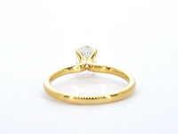 Gouden solitair ring met een 1.00 carat ovaal geslepen diamant - afbeelding 8 van  10