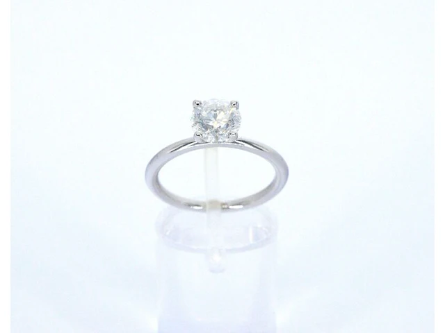 Gouden solitair ring met een briljant geslepen diamant (gecertificeerd) - afbeelding 7 van  10