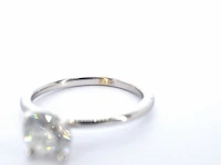Gouden solitair ring met een briljant geslepen diamant (gecertificeerd) - afbeelding 9 van  10