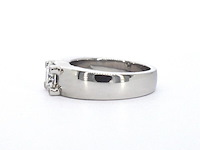 Gouden solitair ring met een grote diamant van 1.20 carat en kleine diamanten - afbeelding 5 van  10