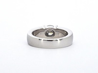 Gouden solitair ring met een grote diamant van 1.20 carat en kleine diamanten - afbeelding 8 van  10