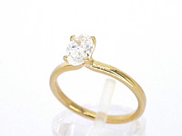 Gouden solitair ring met ovaal geslepen diamant 1.00 carat - afbeelding 4 van  9
