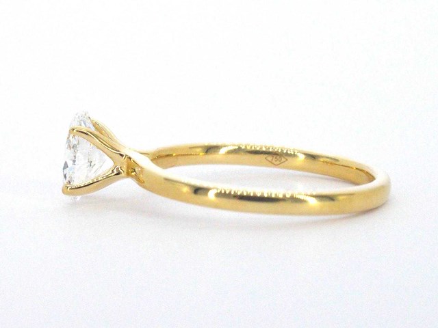Gouden solitair ring met ovaal geslepen diamant 1.00 carat - afbeelding 5 van  9