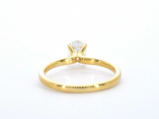 Gouden solitair ring met ovaal geslepen diamant 1.00 carat - afbeelding 8 van  9