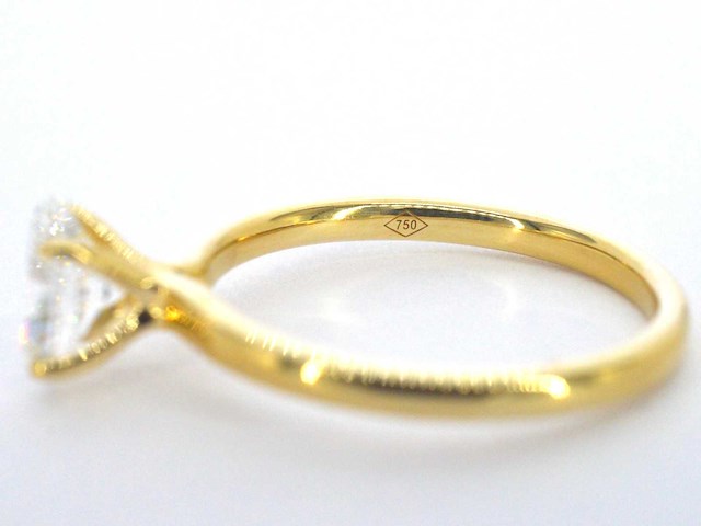 Gouden solitair ring met ovaal geslepen diamant 1.00 carat - afbeelding 9 van  9