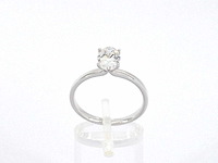 Gouden solitair ring met ovaal geslepen diamant - afbeelding 9 van  9