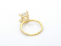 Gouden solitair ring princess 3.00 ct - afbeelding 3 van  14