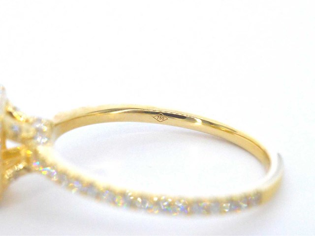 Gouden solitair ring princess 3.00 ct - afbeelding 4 van  14