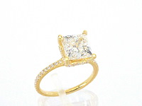 Gouden solitair ring princess 3.00 ct - afbeelding 9 van  14