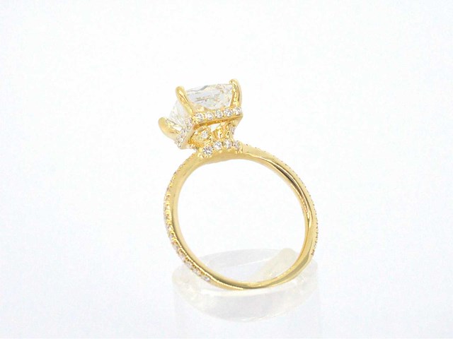 Gouden solitair ring princess 3.00 ct - afbeelding 10 van  14