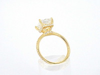 Gouden solitair ring princess 3.00 ct - afbeelding 10 van  14