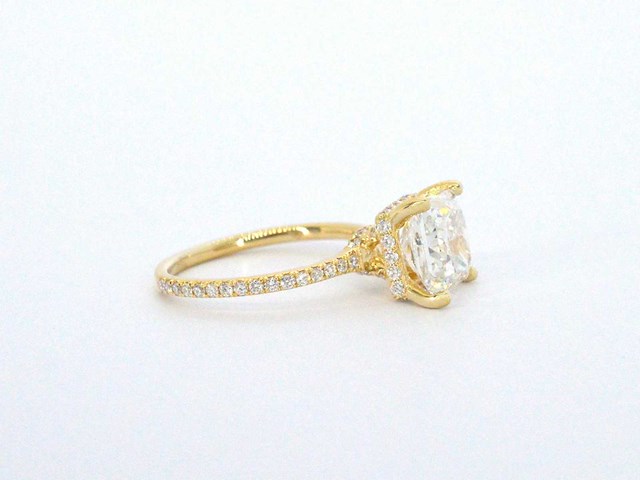 Gouden solitair ring princess 3.00 ct - afbeelding 13 van  14