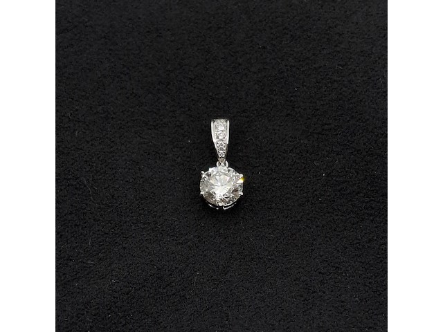 Gouden solitaire hanger met een diamant van 2.00 carat - afbeelding 1 van  6