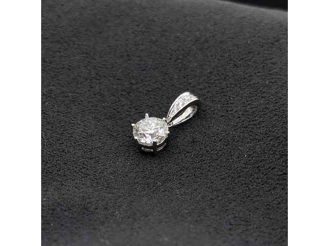 Gouden solitaire hanger met een diamant van 2.00 carat - afbeelding 2 van  6