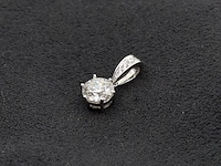 Gouden solitaire hanger met een diamant van 2.00 carat - afbeelding 2 van  6