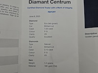 Gouden solitaire hanger met een diamant van 2.00 carat - afbeelding 5 van  6