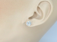 Gouden solitaire oorbellen met 2.25 carat diamant - afbeelding 3 van  10