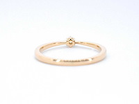 Gouden solitaire ring met briljant geslepen diamant - afbeelding 8 van  9