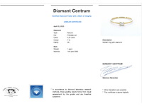 Gouden solitaire ring met een natuurlijke prinses geslepen diamant - afbeelding 3 van  9