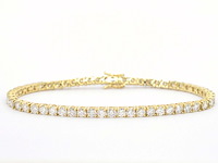 Gouden tennis armband met 6.50 carat diamanten