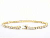 Gouden tennis armband met 6.50 carat diamanten - afbeelding 4 van  7