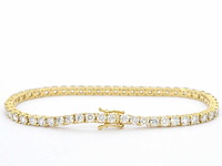 Gouden tennis armband met 6.50 carat diamanten - afbeelding 3 van  9