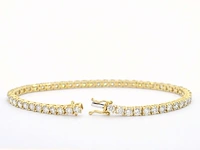 Gouden tennis armband met 6.50 carat diamanten - afbeelding 4 van  7