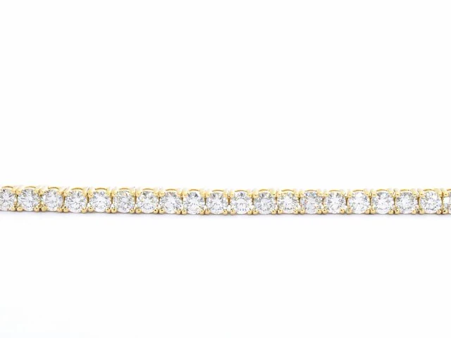 Gouden tennis armband met 6.50 carat diamanten - afbeelding 5 van  7