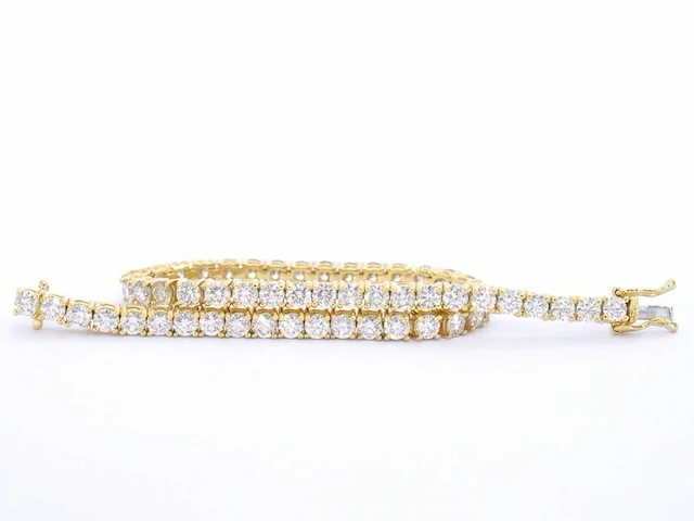 Gouden tennis armband met 6.50 carat diamanten - afbeelding 7 van  7