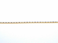Gouden tennis armband met diamanten en saffieren - afbeelding 6 van  9