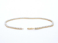 Gouden tennis armband met natuurlijke diamanten - afbeelding 5 van  7