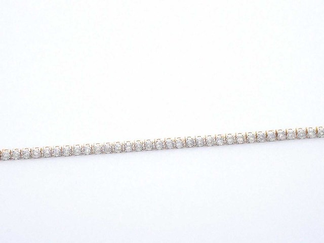Gouden tennis armband met natuurlijke diamanten - afbeelding 6 van  7