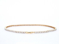 Gouden tennis armband met natuurlijke diamanten - afbeelding 3 van  8
