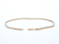Gouden tennis armband met natuurlijke diamanten - afbeelding 4 van  8