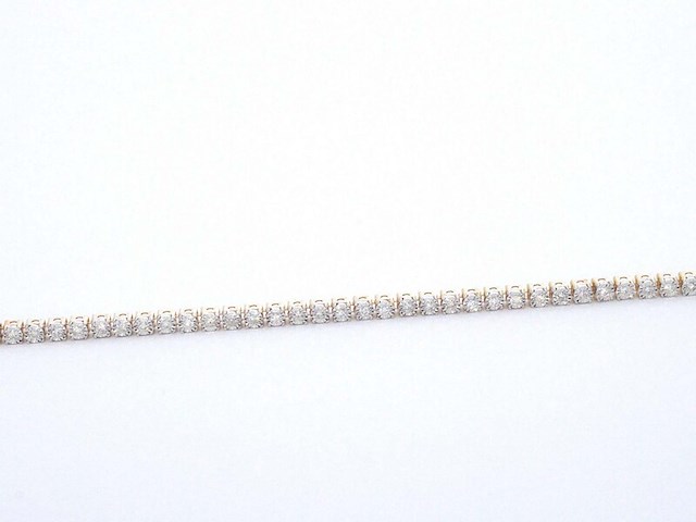 Gouden tennis armband met natuurlijke diamanten - afbeelding 5 van  8