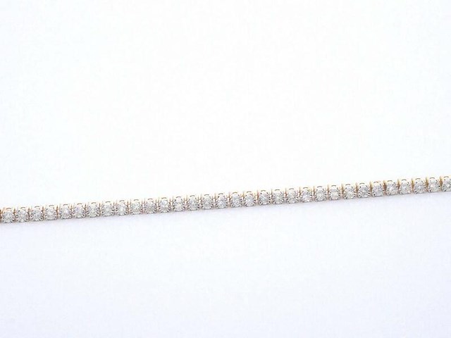 Gouden tennis armband met natuurlijke diamanten - afbeelding 5 van  8