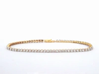 Gouden tennis armband met natuurlijke diamanten