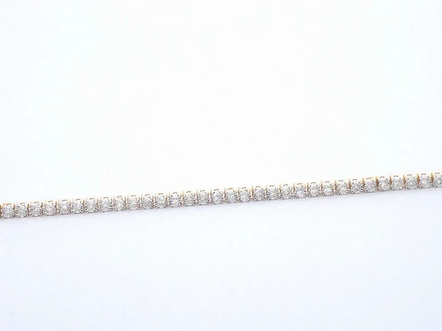 Gouden tennis armband met natuurlijke diamanten - afbeelding 5 van  8